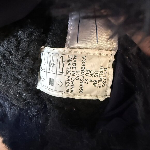 Lands' End Womens Winter Boots Star Pattern Size 5M Navy Blue Rubber Sole - Picture 8 of 9